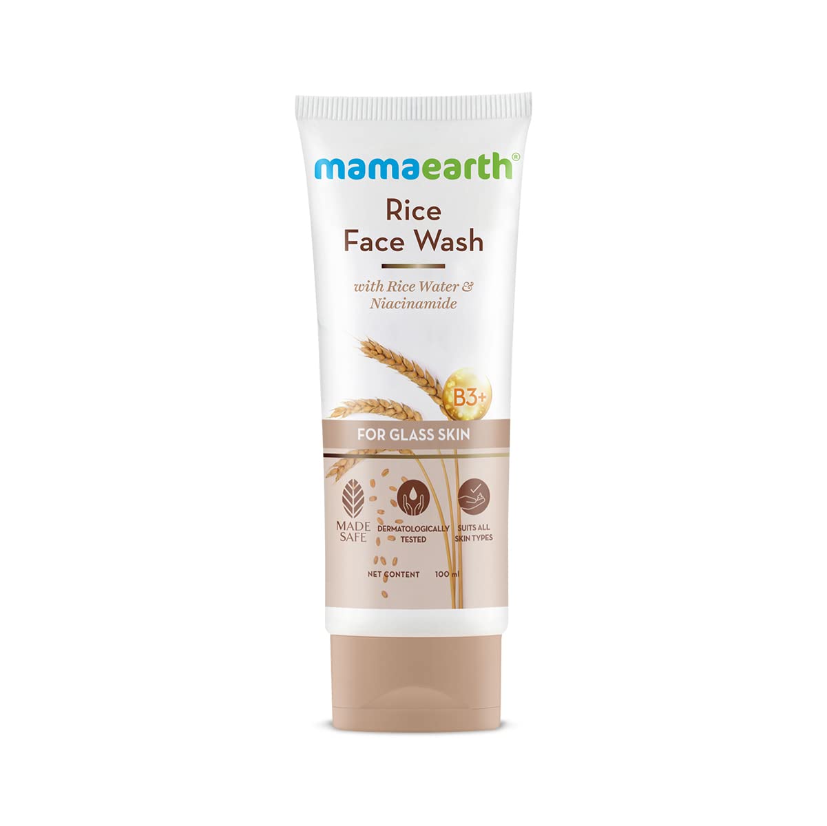 Mamaearth Rice Face Wash With Rice Water & Niacinamide for Glass Skin – 100 ml