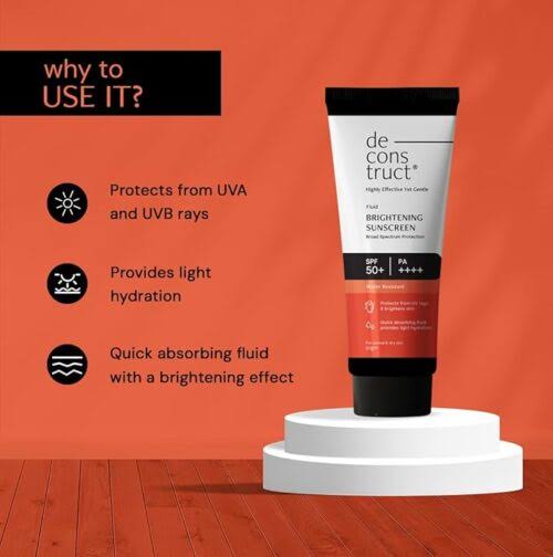 Deconstruct Fluid Brightening Sunscreen SPF 50+ PA++++ 50g