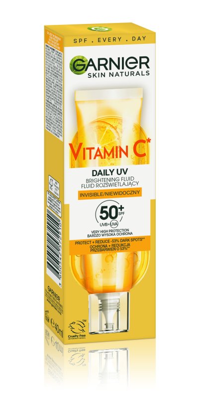 Garnier Vitamin C Daily UV Brightening Fluid Invisible, SPF50+