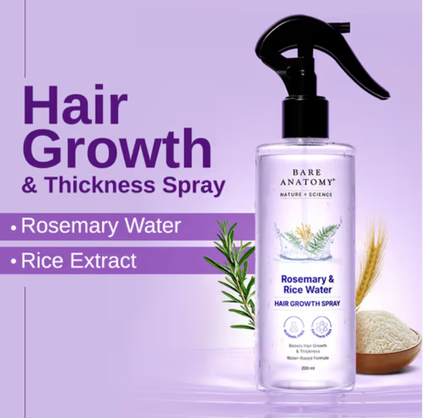 Bare Anatomy Nature x Science Rosemary Water Spray for Hair Growth 200ml
