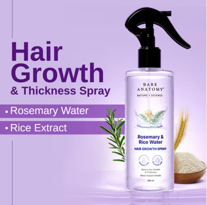 Bare Anatomy Nature x Science Rosemary Water Spray for Hair Growth 200ml