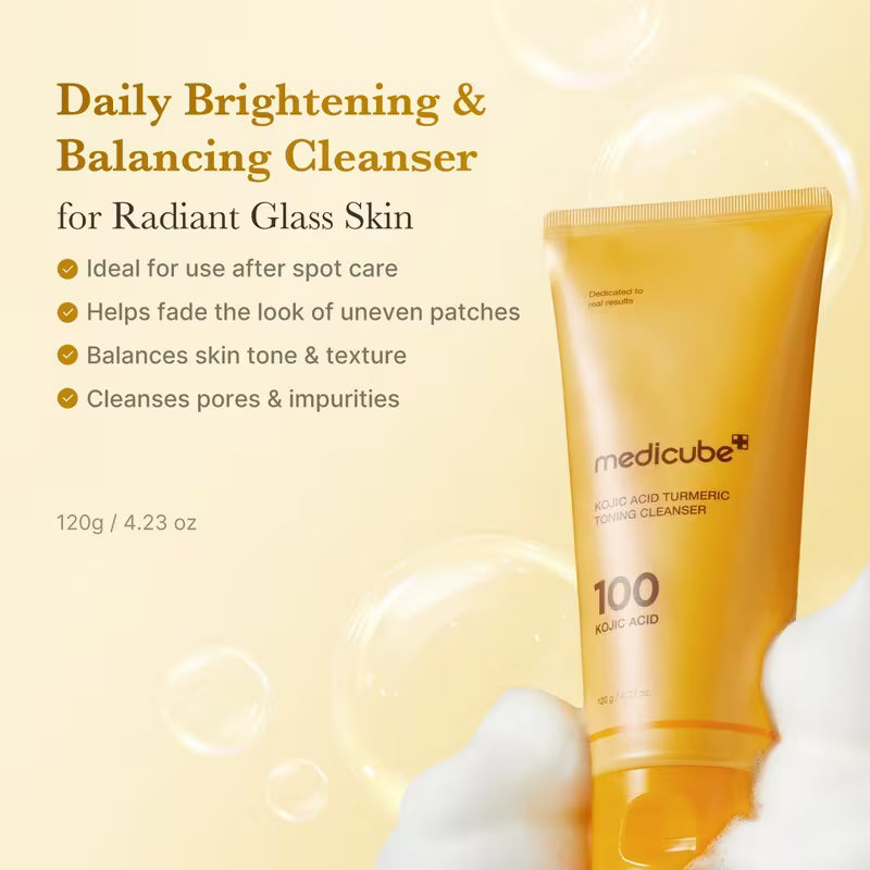 Medicube Kojic Acid Turmeric Toning Cleanser 120g