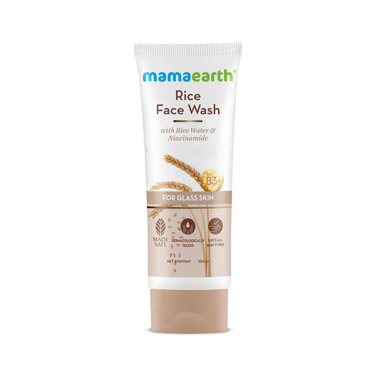 Mamaearth Rice Face Wash With Rice Water & Niacinamide for Glass Skin – 100 ml