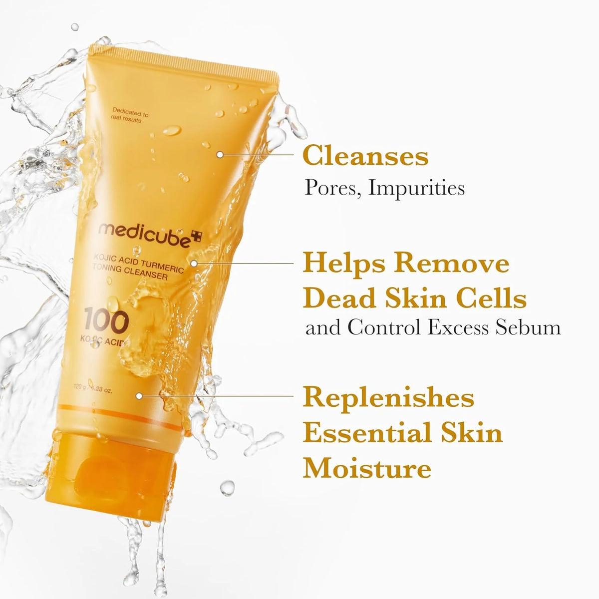 Medicube Kojic Acid Turmeric Toning Cleanser 120g