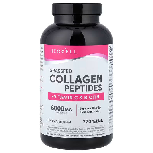 Neocell Grassfed Collagen Peptides + C & Biotin - 270 tablets