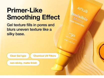 Anua Invisible Matte Finish Sunscreen SPF50 50ml