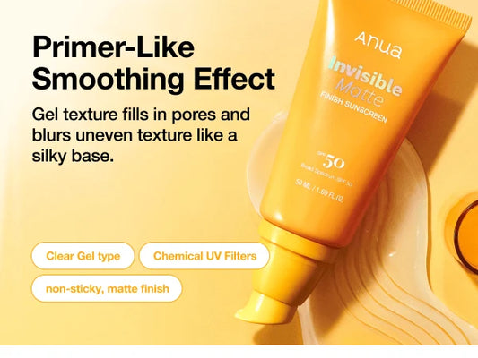 Anua Invisible Matte Finish Sunscreen SPF50 50ml