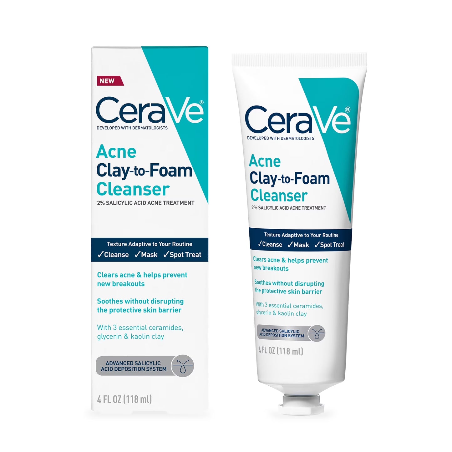 CeraVe Blemish Clay To Foam Cleanser 118ml