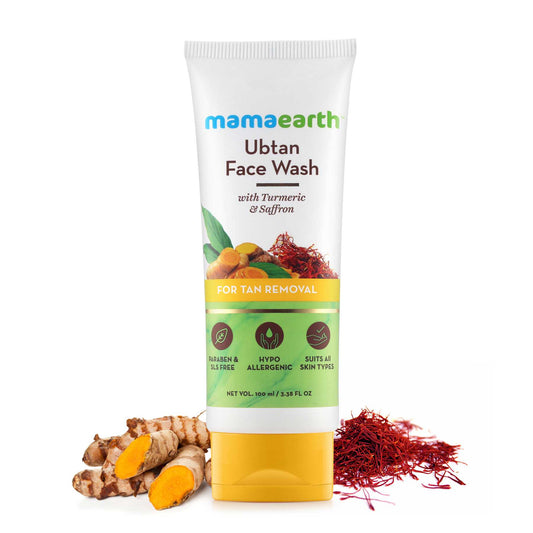 Ubtan Face Wash with Turmeric & Saffron for Tan Removal – 100ml