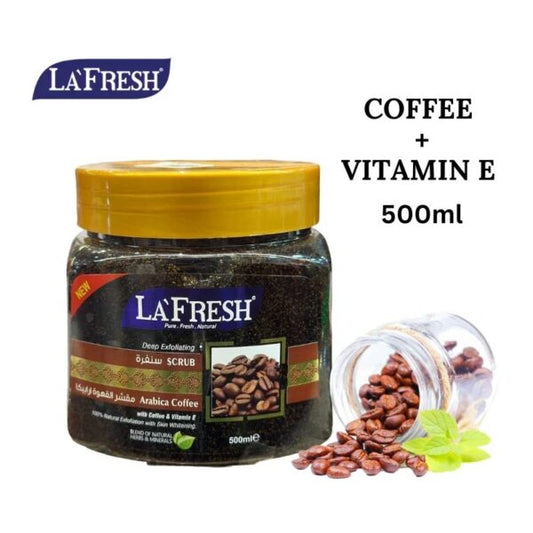 La Fresh Scrub Face & Body Arabica Coffee + Vitamin E – 500ml