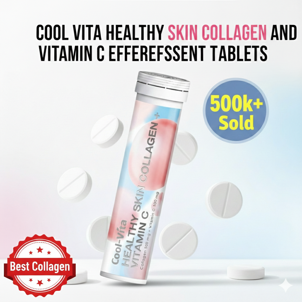 COOL VITA HEALTHY SKIN COLLAGEN AND VITAMIN C EFFERVESCENT TABLETS