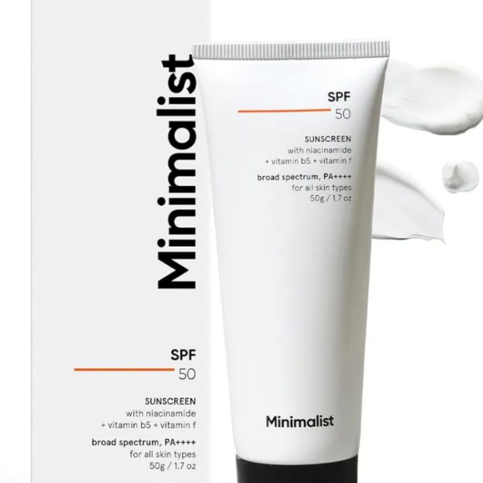 Minimalist Sunscreen SPF 50 Lightweight with Multi-Vitamin Broad Spectrum PA ++++ 50g