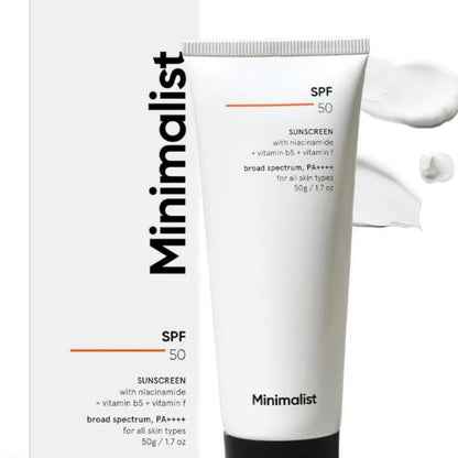 Minimalist Sunscreen SPF 50 Lightweight with Multi-Vitamin Broad Spectrum PA ++++ 50g