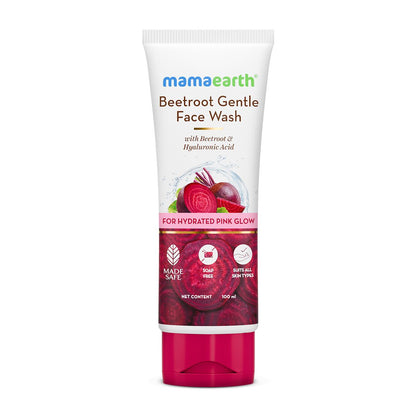 Mamaearth Beetroot Gentle Face Wash With Beetroot & Hyaluronic Acid – 100 ml
