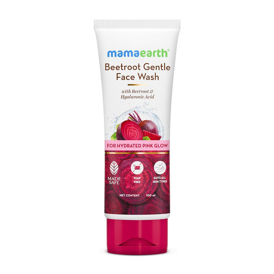 Mamaearth Beetroot Gentle Face Wash With Beetroot & Hyaluronic Acid – 100 ml