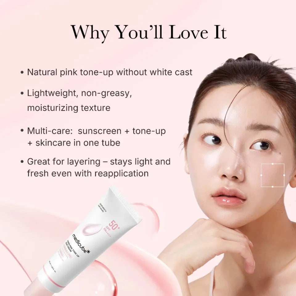 Medicube PDRN Pink Tone-Up Sun Cream SPF50+ PA++++