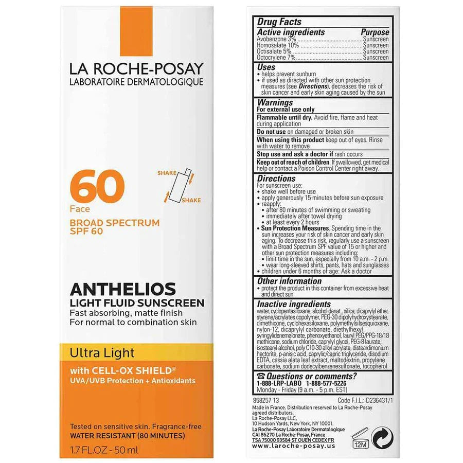 La Roche-Posay Anthelios Ultra Light Fluid Sunscreen SPF60 50ml
