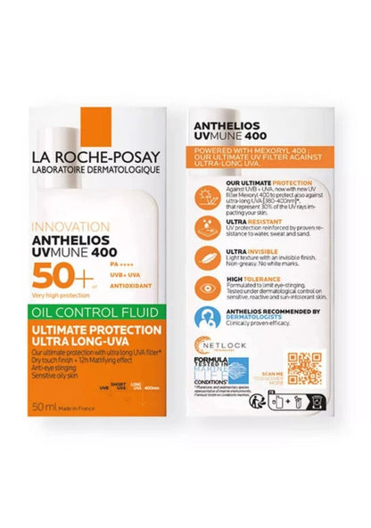 la Roche posay Anthelios UVMune 400 Oil Control Invisible Fluid SPF50+ 50ml